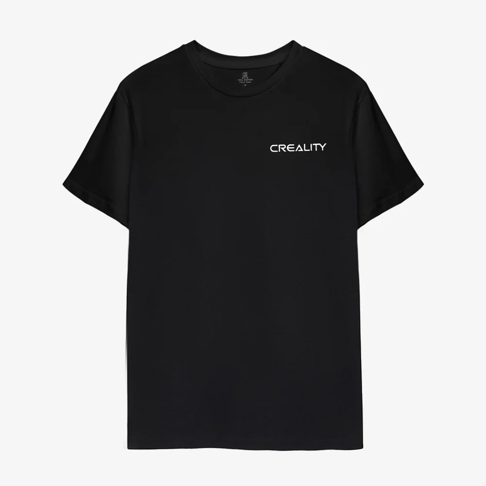 Creality 100% Cotton Short-Sleeve Crewneck T-Shirt (White/Black) - Image 7