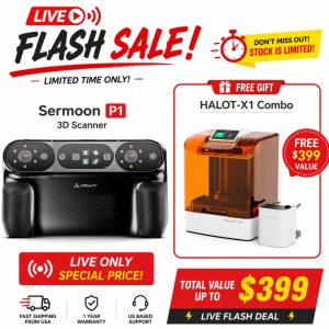 Sermoon P1 3D Scanner – Free Halot X1 Combo Included(live exclusive)