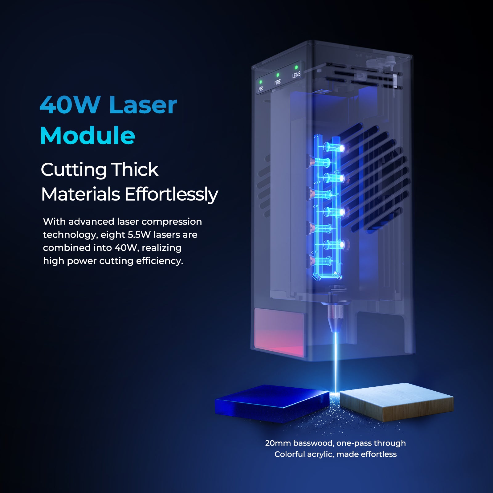Falcon2 Pro S 22W Enclosed Laser Engraver & Cutter - Image 3