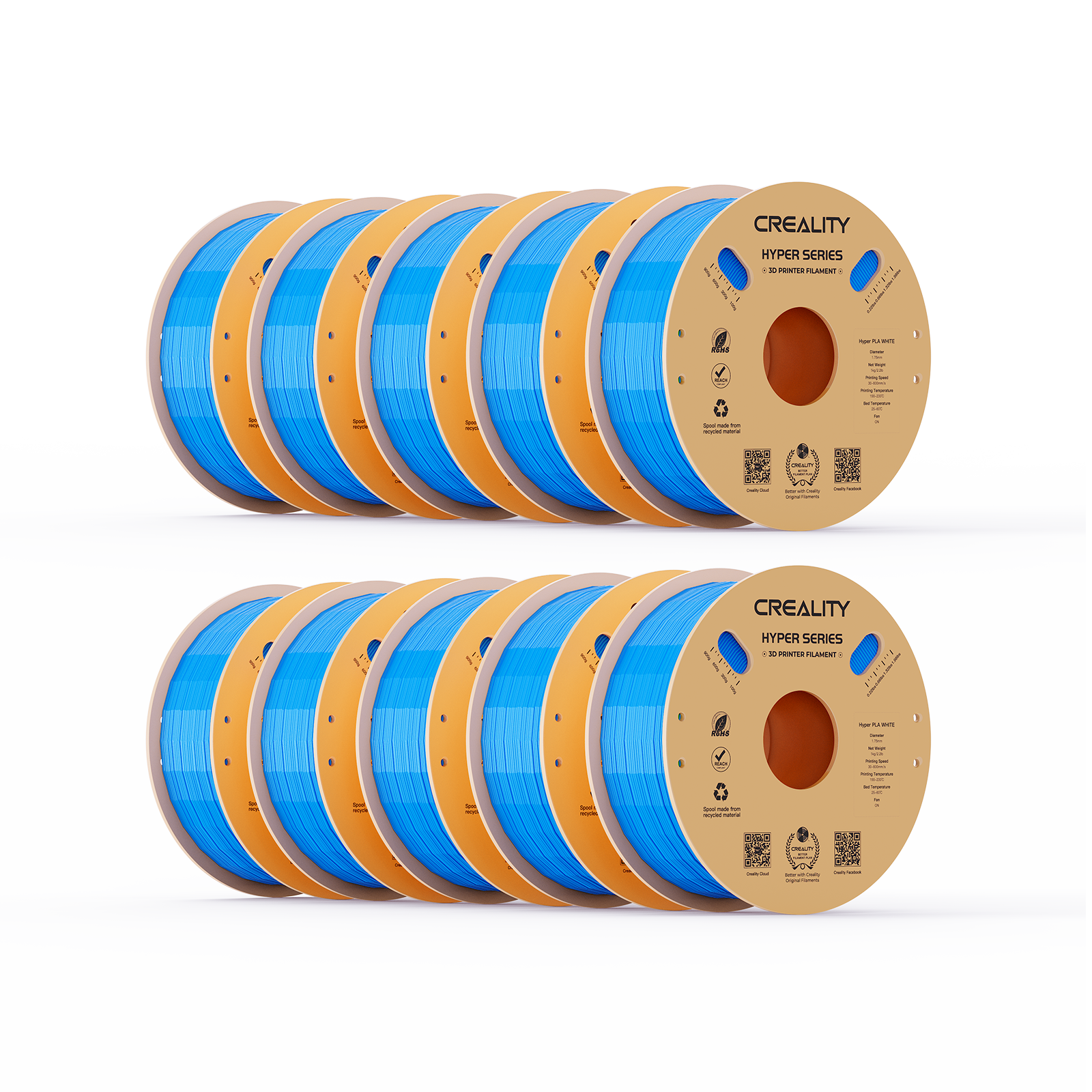 Hyper PLA Filament 1.75mm 10KG-Blue Color