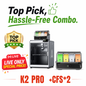 K2 Pro 3D printer with CFS*2 +FREE filament*2 (Live Exclusive)