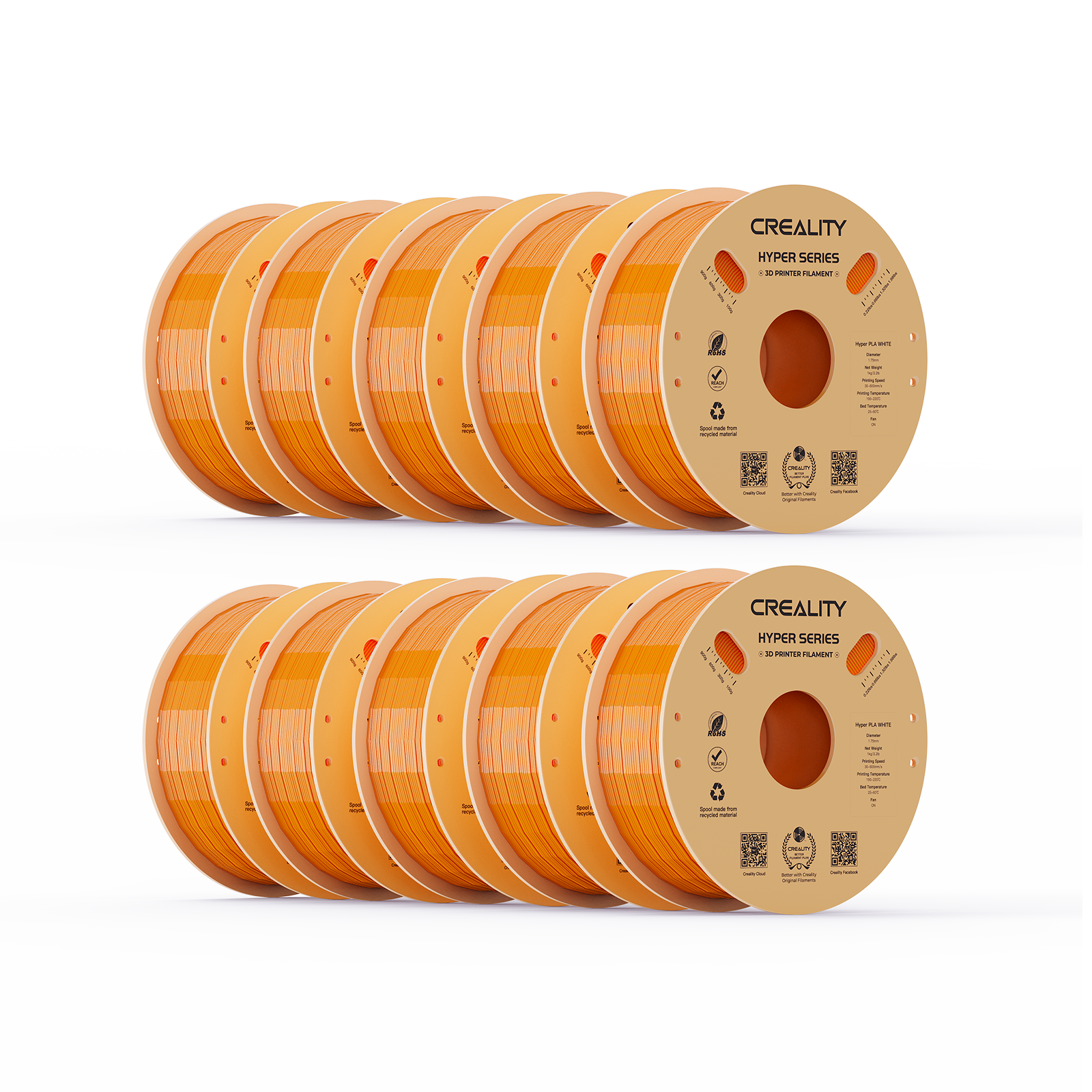 Hyper PLA Filament 1.75mm 10KG-Orange Color