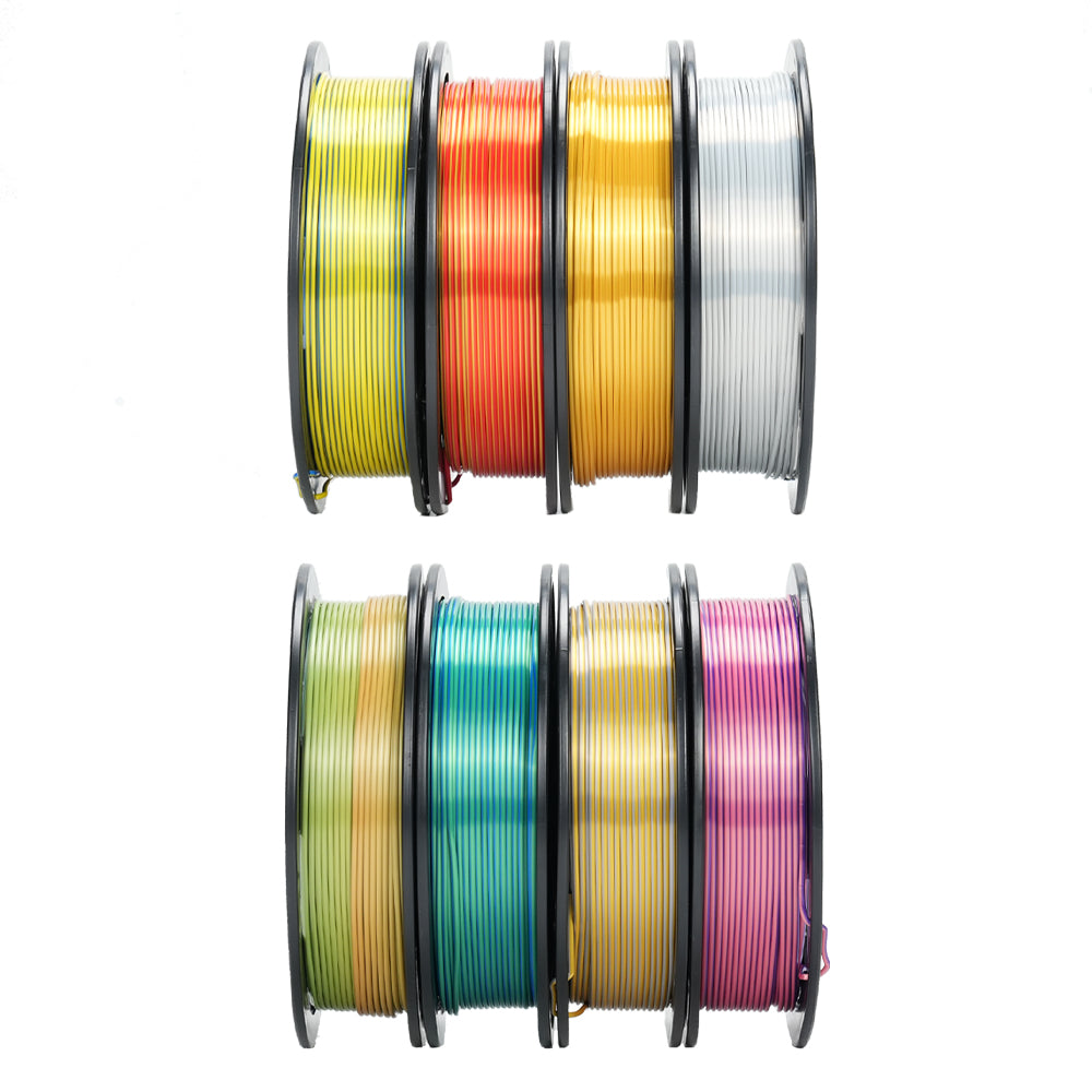 (Sample Pack) CR-Silk 1.75mm PLA 3D Printing Filament 2KG ( 250g*8 ) - Image 2