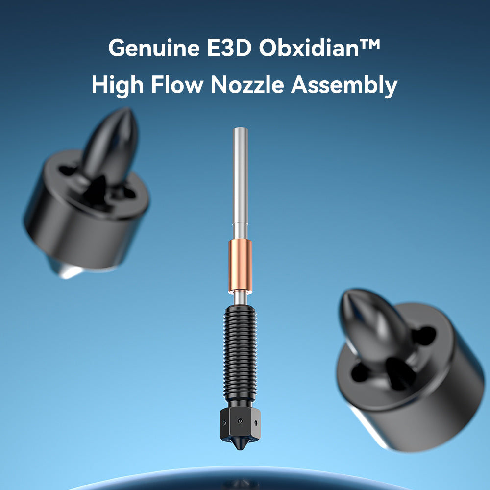K1 Series Genuine E3D Obxidian™ High Flow Nozzle Assembly 0.4/0.6/0.8mm - Image 3