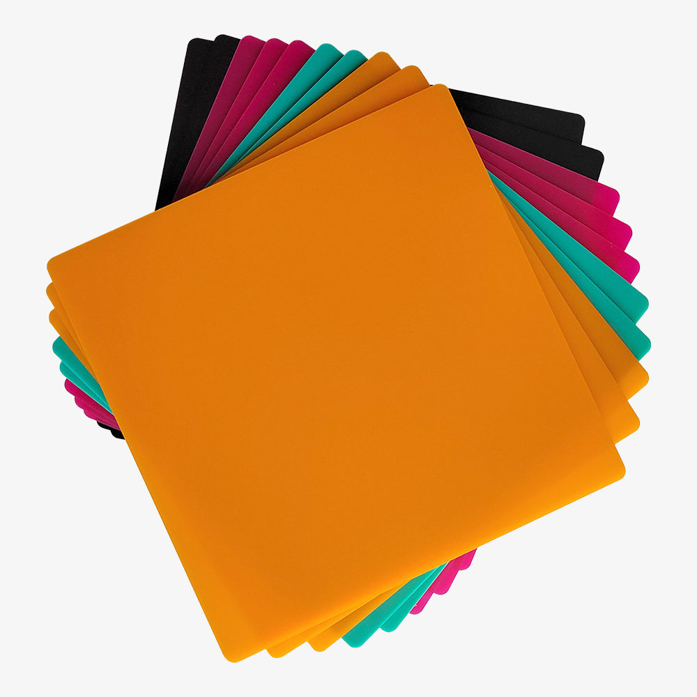 Falcon Series 8x8x1/8'' Frosted Colorful Acrylic Sheets - Image 2